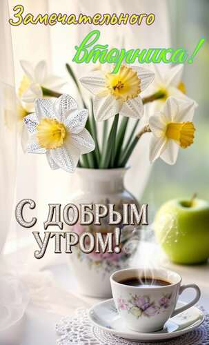 Открытка Замечательного вторника. С добрым утром