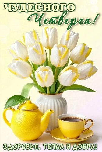 Открытка ЧУДЕСНОГО ЧЕТВЕРГА! ЗДОРОВЬЯ, ТЕПЛА И ДОБРА!
