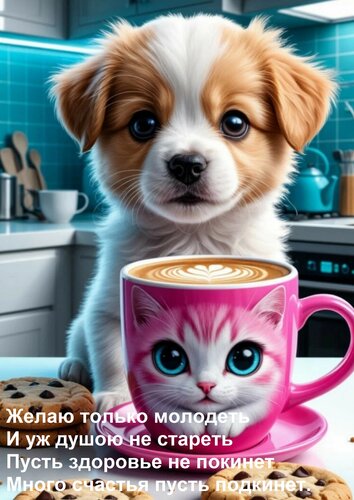 Открытка Желаю только молодеть И уж душою не стареть Пусть здоровье не покинет Много счастья пусть подкинет.