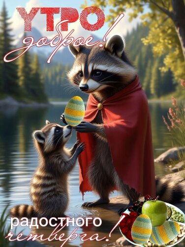 Открытка Утро доброе! Радостного четверга!
