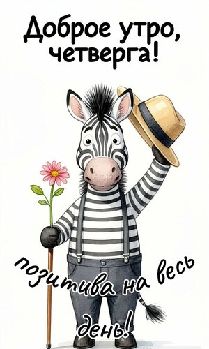 Открытка Доброе утро четверга, позитива на весь день