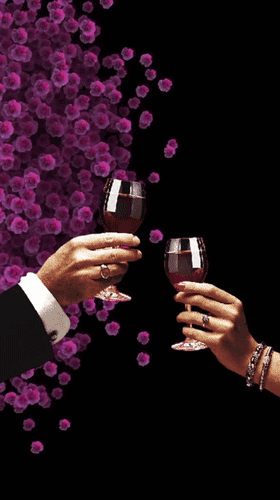 Анимированная открытка Добрый вечер! Пусть вечер ваш счастливым будет, судьба пусть дарит вновь и вновь, то, что дороже