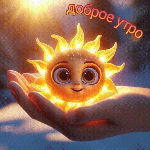 Анимированная открытка Доброе утро
