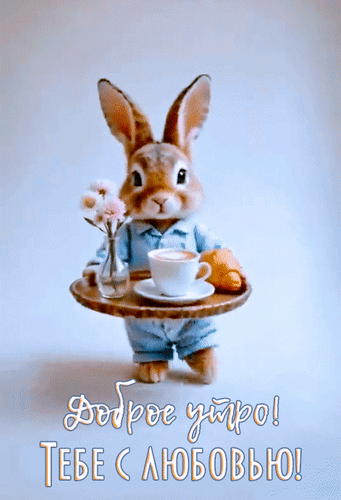 Анимированная открытка Доброе утро! Тебе с любовью!