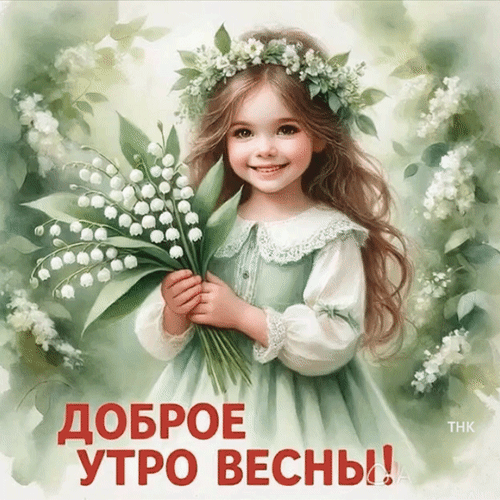 Анимированная открытка Доброе утро весны!