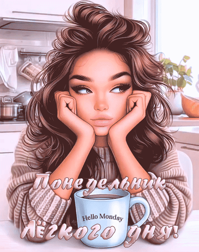 Анимированная открытка Понедельник. Лёгкого дня!