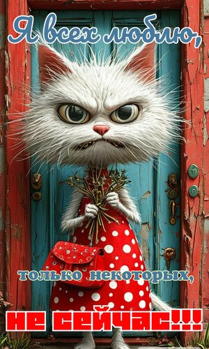 Открытка Я всех люблю, только некоторых не сейчас