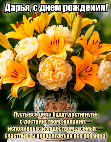 Открытка Дарья, с днем рождения!