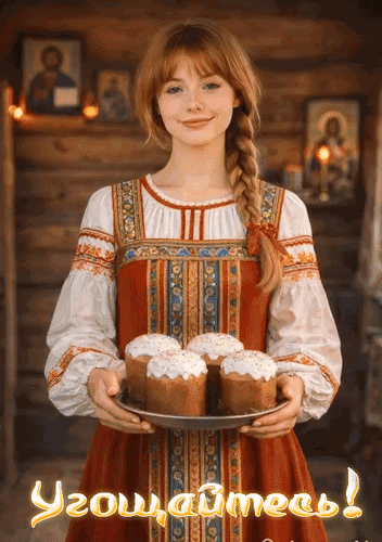 Анимированная открытка Угощайтесь!