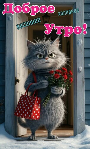 Открытка Доброе, холодное, весеннее утро