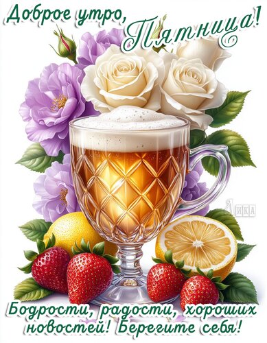 Открытка Пятница. Утро