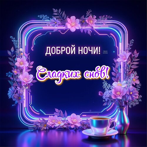 Открытка Доброй ночи! Сладких снов!