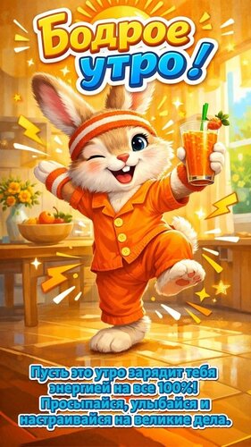 Открытка бодрое утро