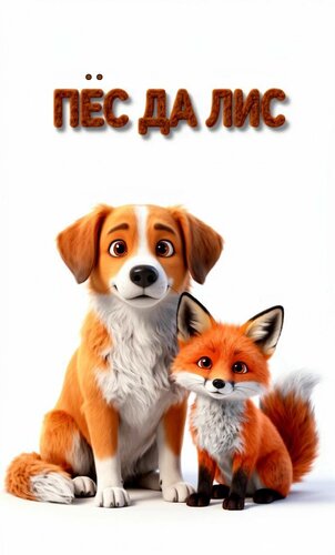 Открытка Пёс да лис