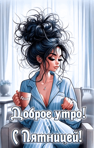 Анимированная открытка Доброе утро! С Пятницей!