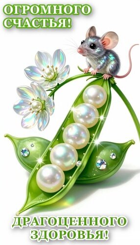 Открытка ОГРОМНОГО СЧАСТЬЯ!, ДРАГОЦЕННОГО ЗДОРОВЬЯ!