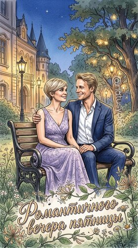 Открытка Романтичного вечера.