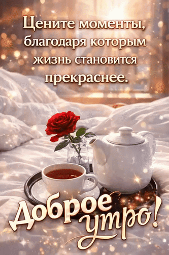 Анимированная открытка Доброе утро