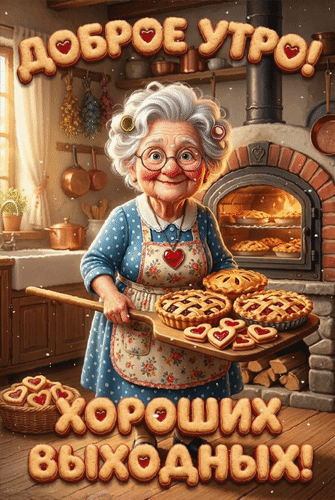 Анимированная открытка Доброе утро! Хороших выходных!