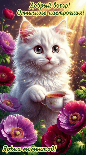 Анимированная открытка Добрый вечер