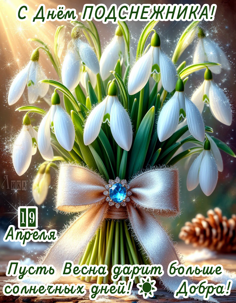 Открытка День подснежника
