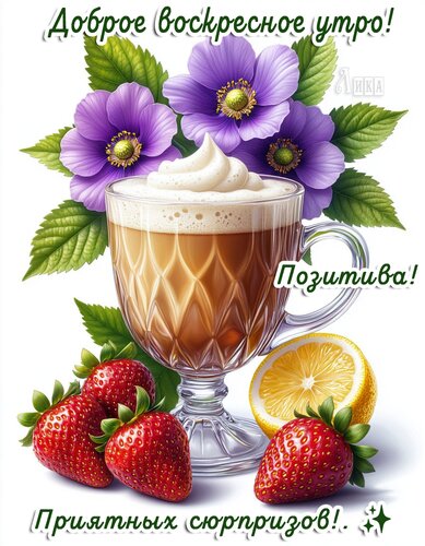 Открытка Воскресенье. Утро