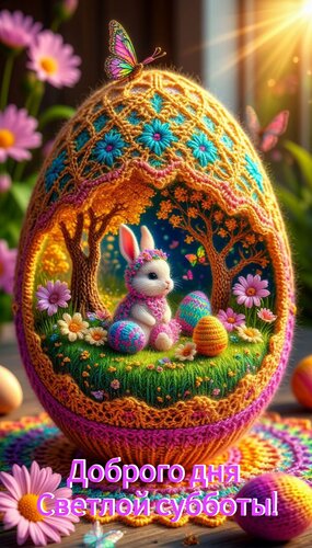 Открытка Доброго дня Светлой субботы