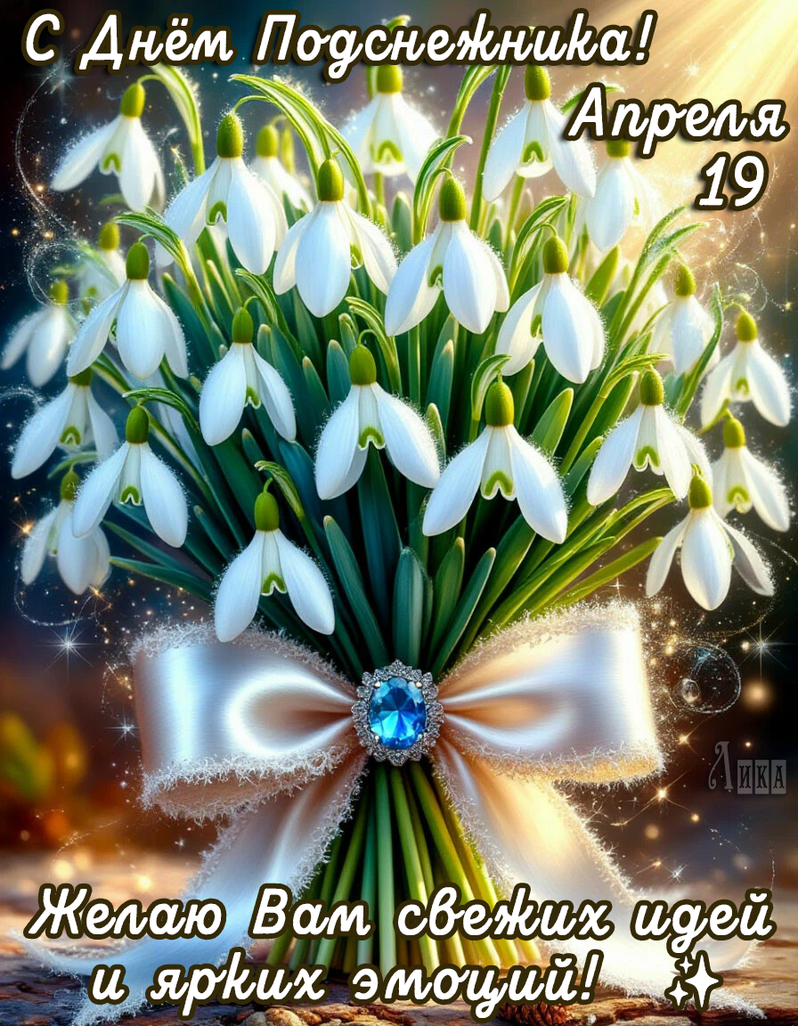 Открытка День подснежника