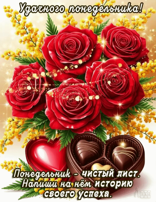 Анимированная открытка Понедельник