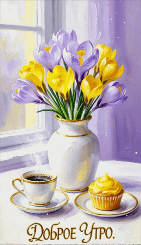 Анимированная открытка Доброе утро.