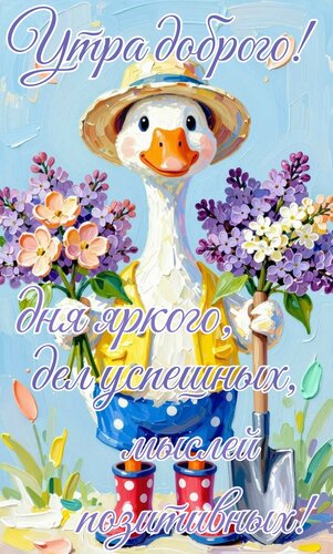 Открытка Утра доброго. Дел успешных, дня яркого, мыслей позитивных