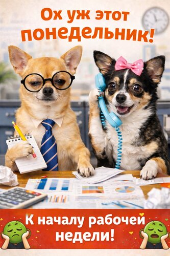 Открытка Ох уж этот понедельник! К началу рабочей недели!