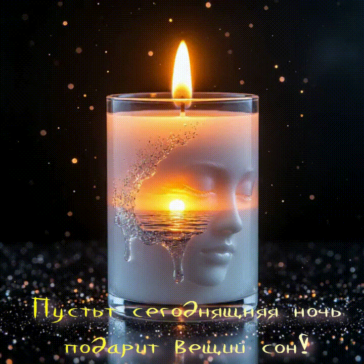 Анимированная открытка Пусть сегодняшняя ночь подарит вещий сон!