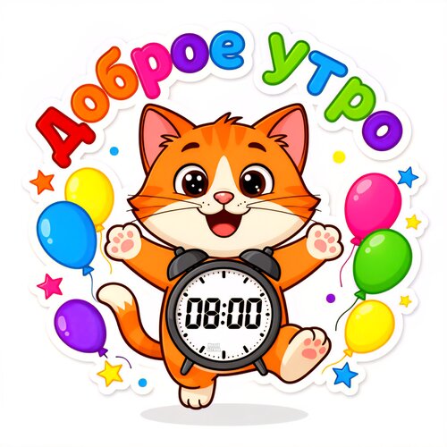 Открытка Доброе утро 08: 00