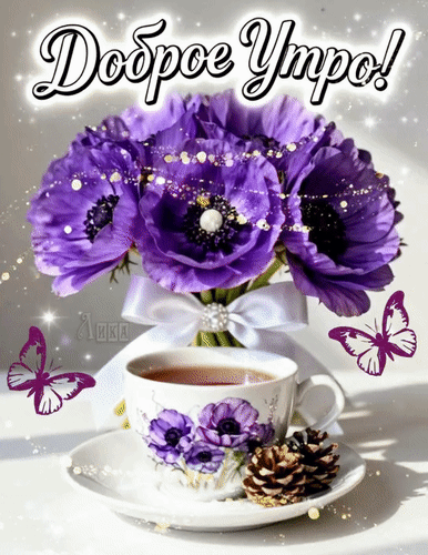 Анимированная открытка Доброе утро