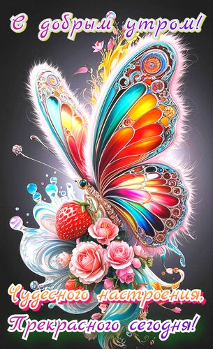 Открытка С добрым утром. Чудесного настроения, прекрасного сегодня