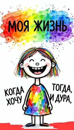 Открытка Моя жизнь, когда хочу, тогда и дура