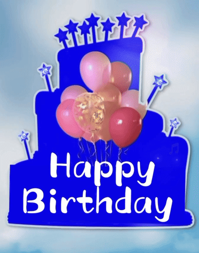 Анимированная открытка Happy Birthday