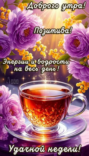 Открытка Удачной недели