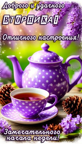 Открытка Вторник. День