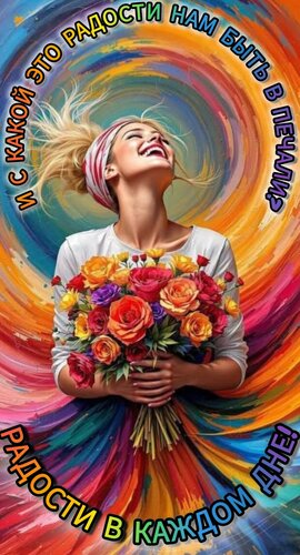 Открытка И с какой это радости нам быть в печали? Радости в каждом дне!