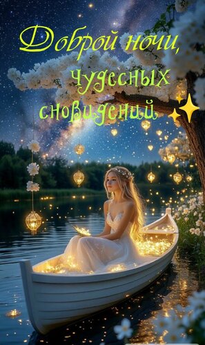 Открытка Доброй ночи. Чудесных сновидений
