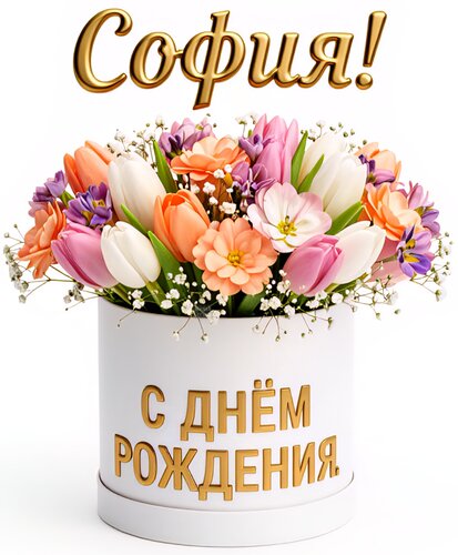 Открытка София! С днём рождения!