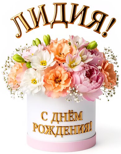 Открытка Лидия! С днём рождения!