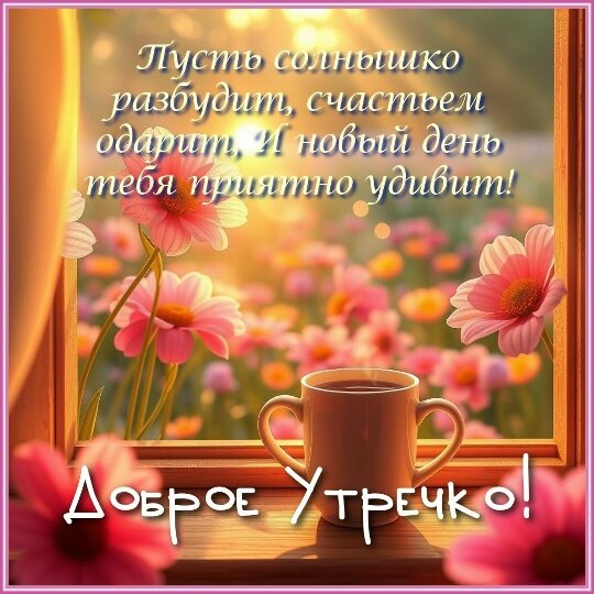 Открытка Доброе утречко