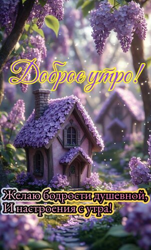 Открытка Доброе утро. Желаю бодрости душевной и настроения с утра