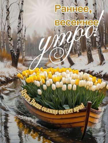Открытка Раннее, весеннее утро!