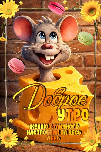 Открытка Доброе утро. Желаю отличного настроения на весь день.