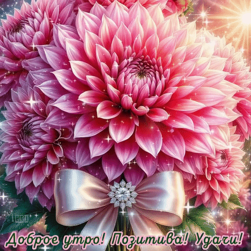 Анимированная открытка Доброе утро