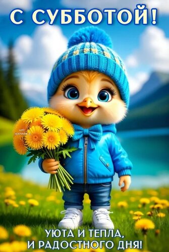 Открытка С СУББОТОЙ! УЮТА И ТЕПЛА, И РАДОСТНОГО ДНЯ!